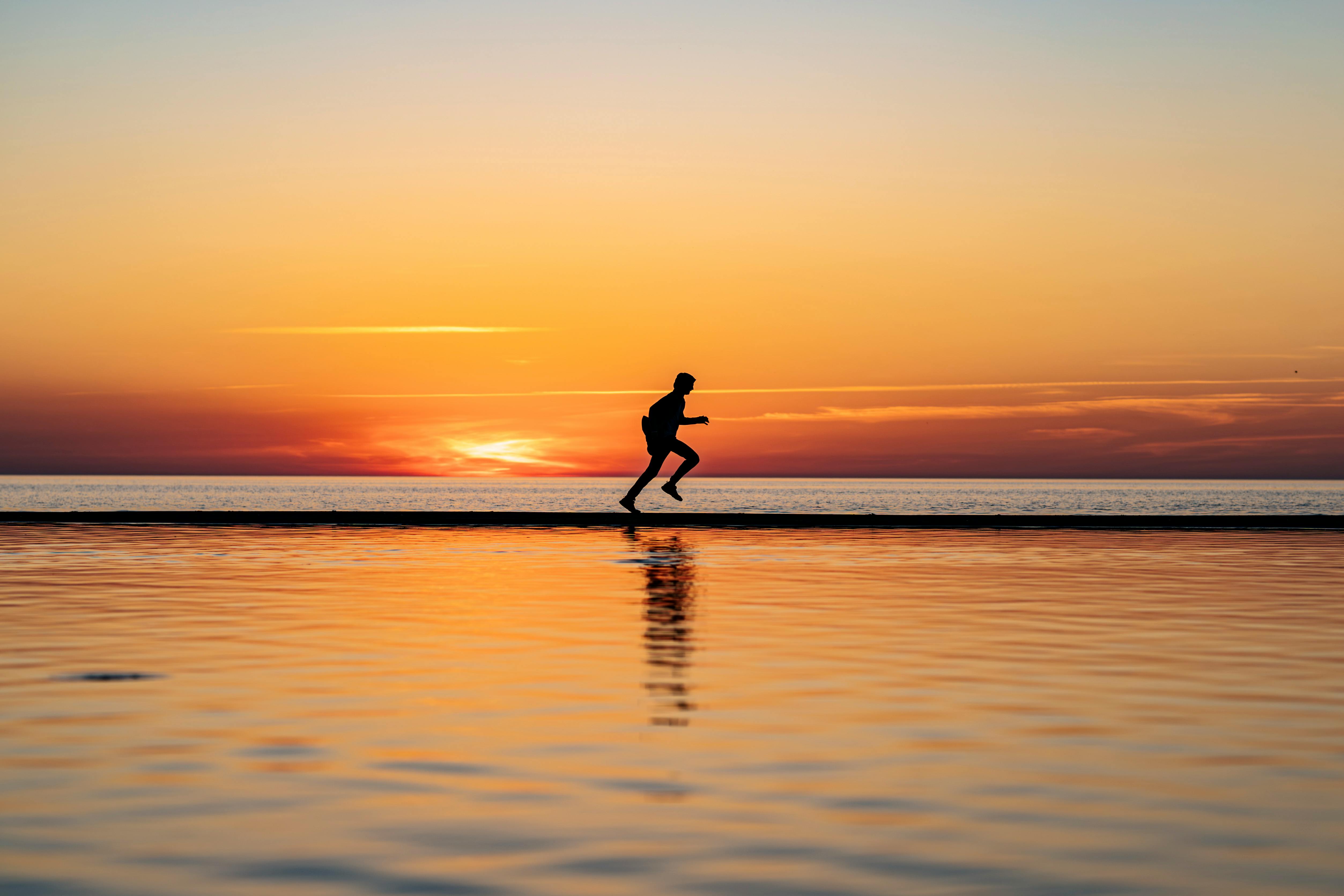 running alone in the sunrise is hard - but that will change you definitely